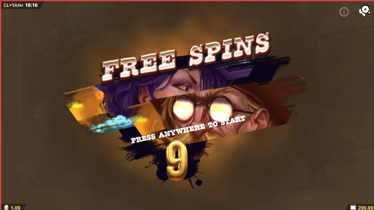 Pemandangan gurun Wild West dalam permainan slot High Noon Duel
